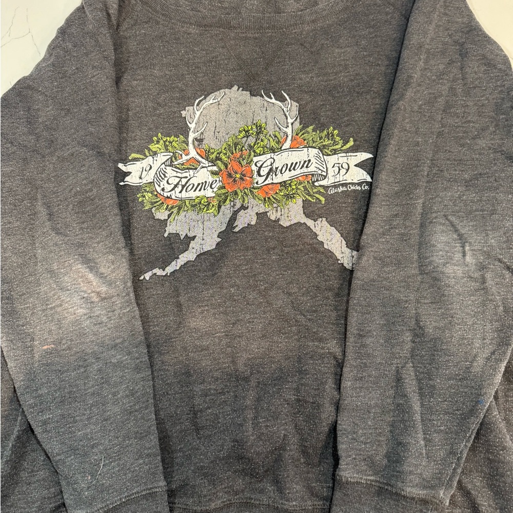 Charcoal Women's Crew Neck Sweater